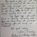 Letter to Fenwick from Testo sisters, Pailine and Dolly T&W Archives